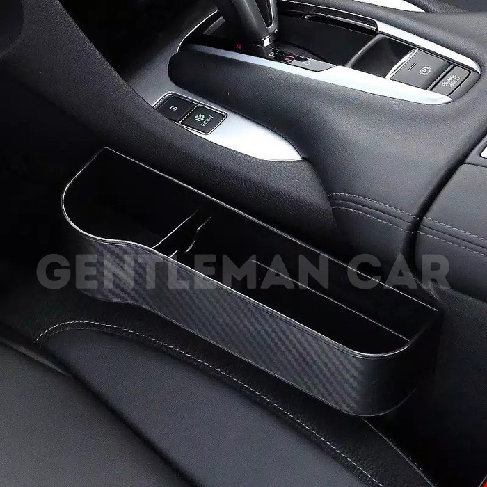 Car Seat Gap Carbon Rak Celah Samping Sudut Laci Organizer Selip Kursi Jok Mobil