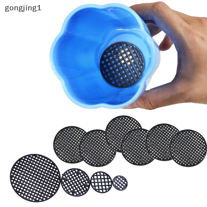 Ggg 10Pcs Pot Bunga Lubang Mesh Pad Bottom Grid Mat Breathable Bantalan Anti Bocor ID