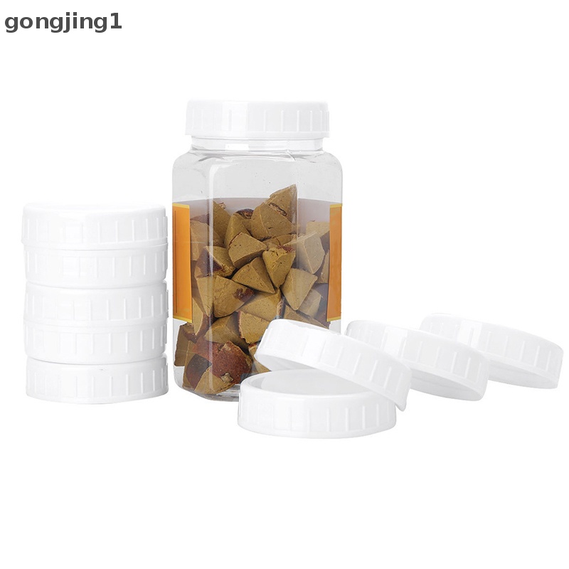 Ggg 10pc Putih Mason Canning Drinking Jars Lid 70mm/86mm Diameter Dalam Tutup Plastik Tutup Pita Tidak Garis Tutup Penyimpanan Pengganti ID