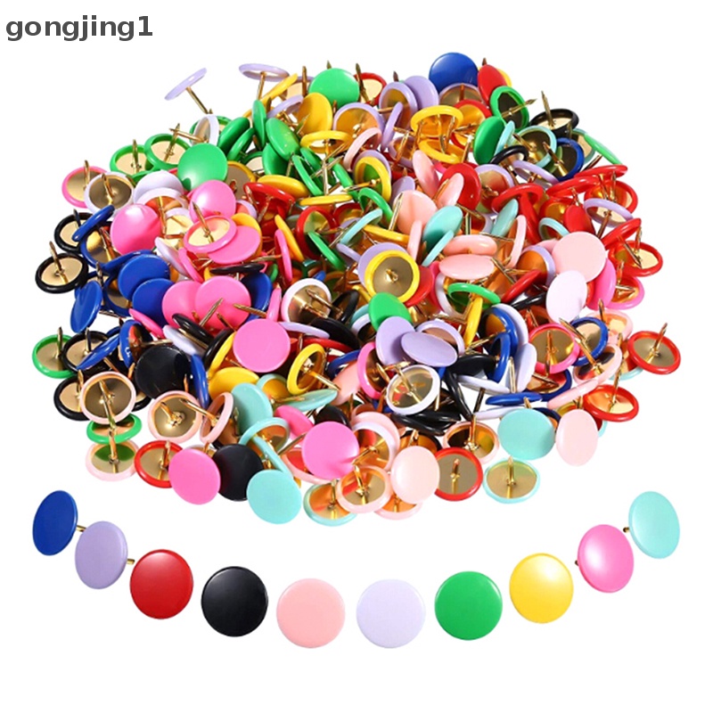 Ggg 100Pcs Pin Dorong Bulat Papan Pengumuman Map Thumb Tacks Point Bulle Drawing  Id