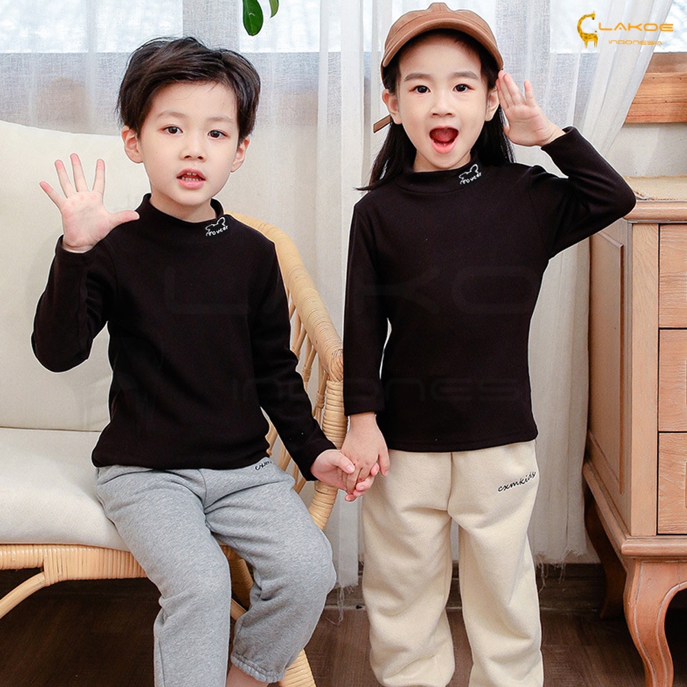 Lakoe Baju Anak Lengan Panjang/ Kaos Kerah Tinggi Anak/Baju anak Bayi unisex/Sweater Anak