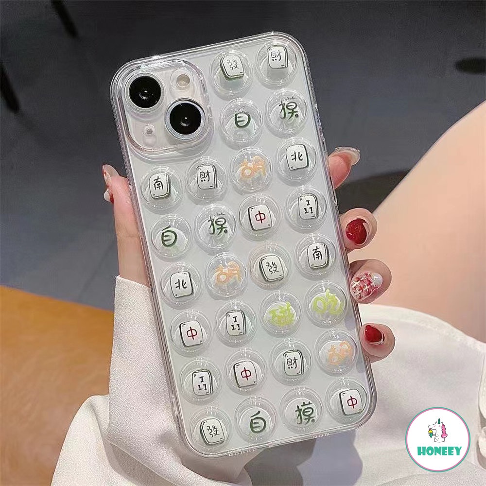 IPHONE Casing Bening Kartun Lucu Dekompresi Gelembung Imut Untuk Iphone11 13 14 Pro Max Iphone12 /12 Pro Soft Shell11/XR/Xs7 8 Plus Sarung Telepon