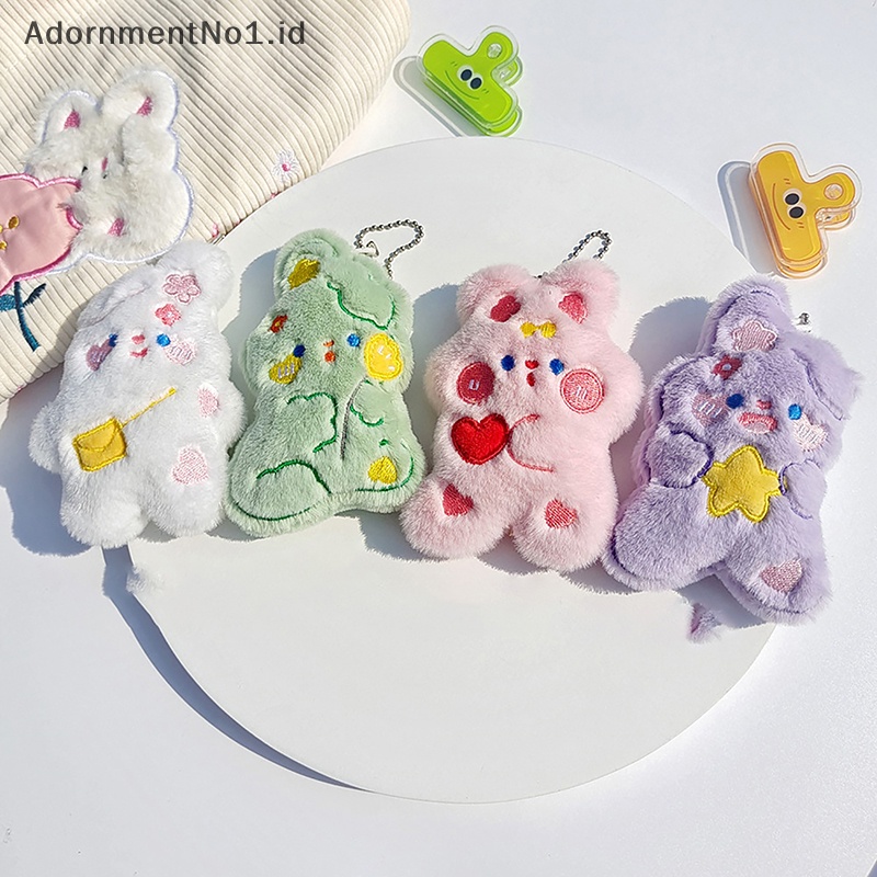 [AdornmentNo1] Lucu Kartun Mewah Kelinci Liontin Boneka Plush Gadis Tas Gantungan Kunci Ornamen Tas Dekorasi Keychain Ransel Ch Stuff Plush Toy [ID]