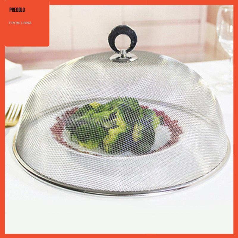 [Predolo] Jaring Saji Makanan Stainless Steel Tahan Debu Reusable Plate Serving Covers Food Dome Lid Untuk Panggangan Camping Rumah BBQ