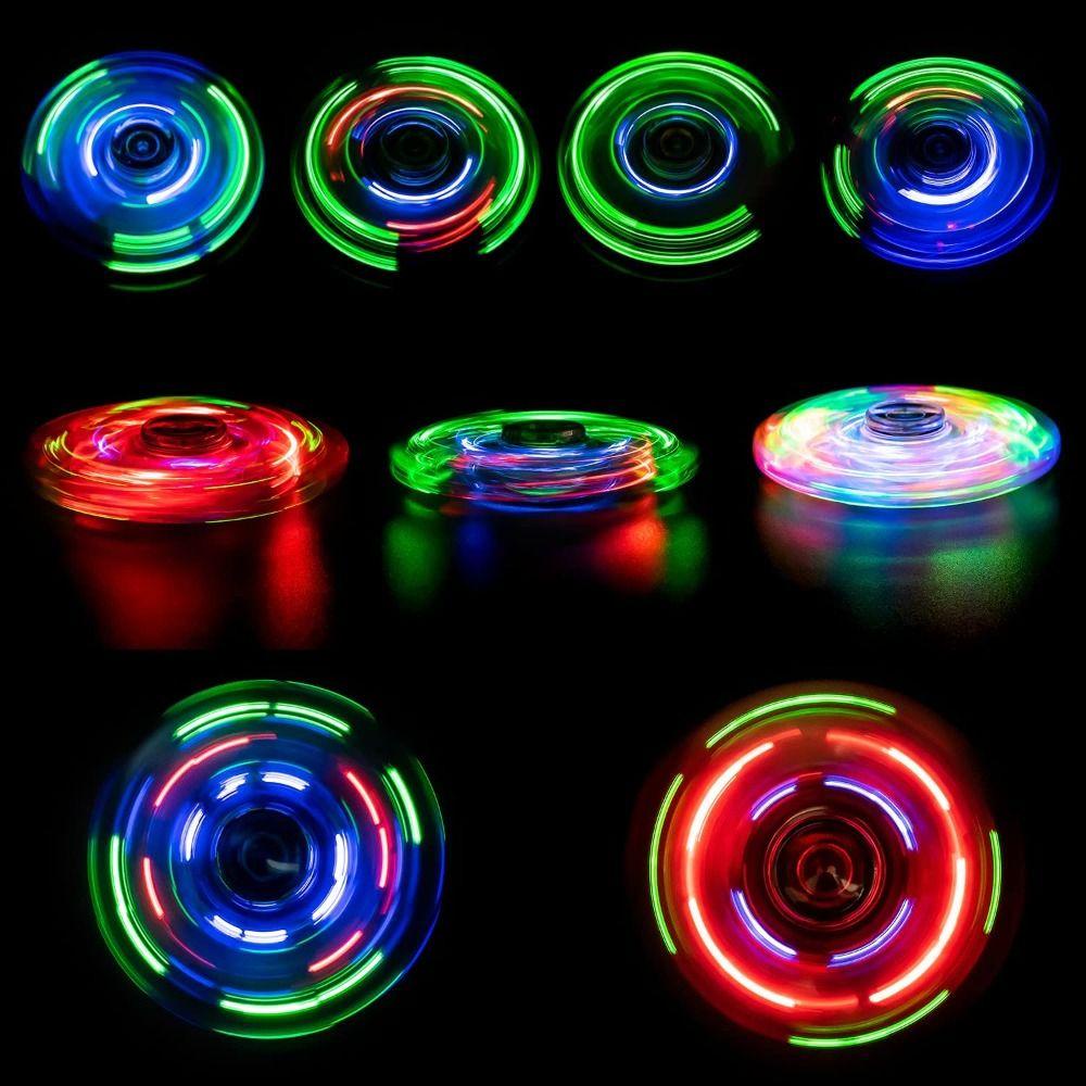 [Elegan] Mainan Jari Lampu LED Menarik Bercahaya Glow in Dark Ujung Jari Mainan Mainan Untuk Anak-Anak Spinner Tangan Penurun Tekanan