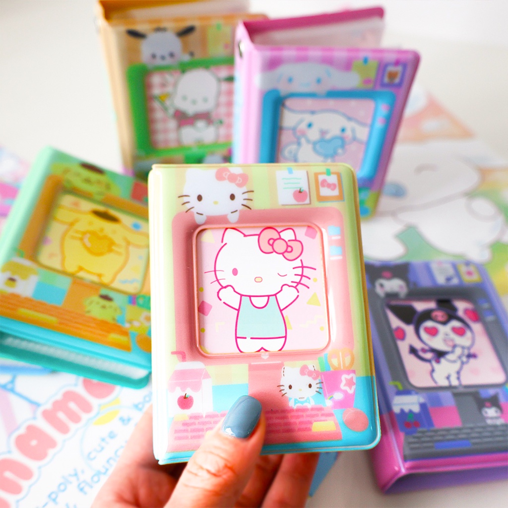 Galicici Sanrio Buku Kartu Gaya Komputer Yang Sama/Album Bintang 3-inch Polaroid Small Card Storage Protection Book