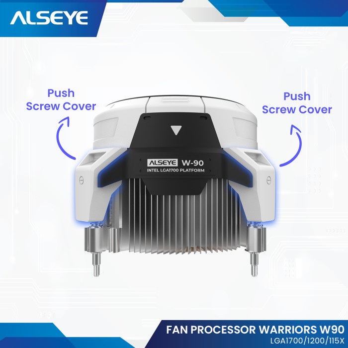 Fan Processor Alseye W-90 Digital Temperature White SYNC INTEL