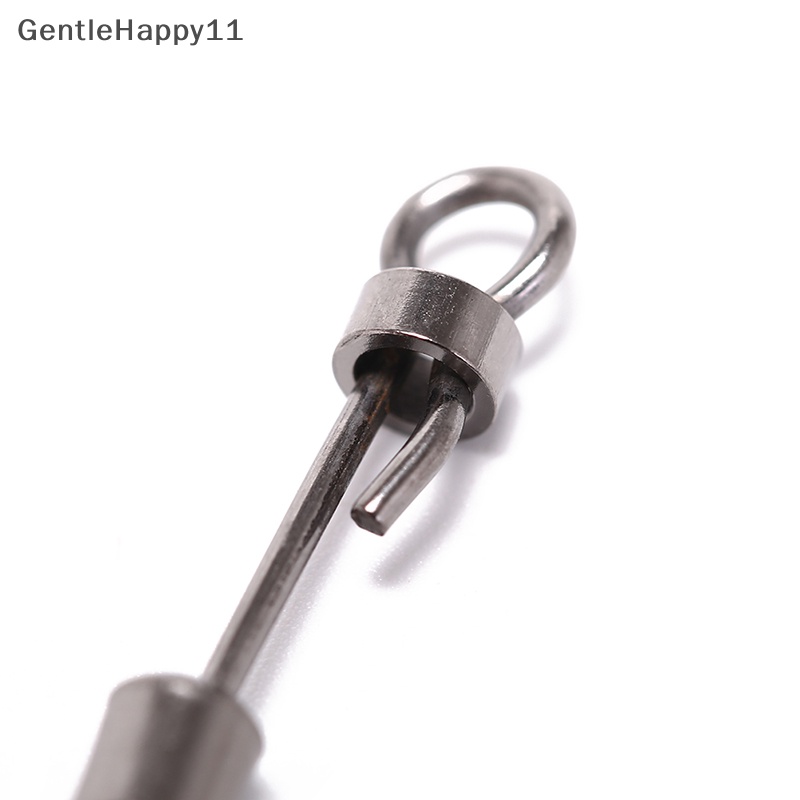 Gentlehappy 10pcs Steel Quick Lock Swivels Interlock Snap Fishing Lure Tackles Carp Fishing id