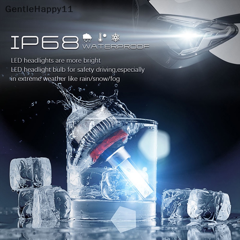 Gentlehappy 1pasang TXVSO8 H7 COB LED Headlight Bulbs 110W 20000LM High Low Beam Cahaya Putih  Id