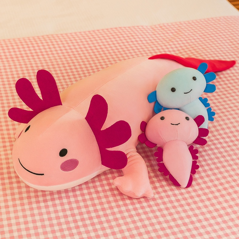 Salamander Plushie Adorable Set for Kids Termasuk Ibu Dan Bayi! Dua