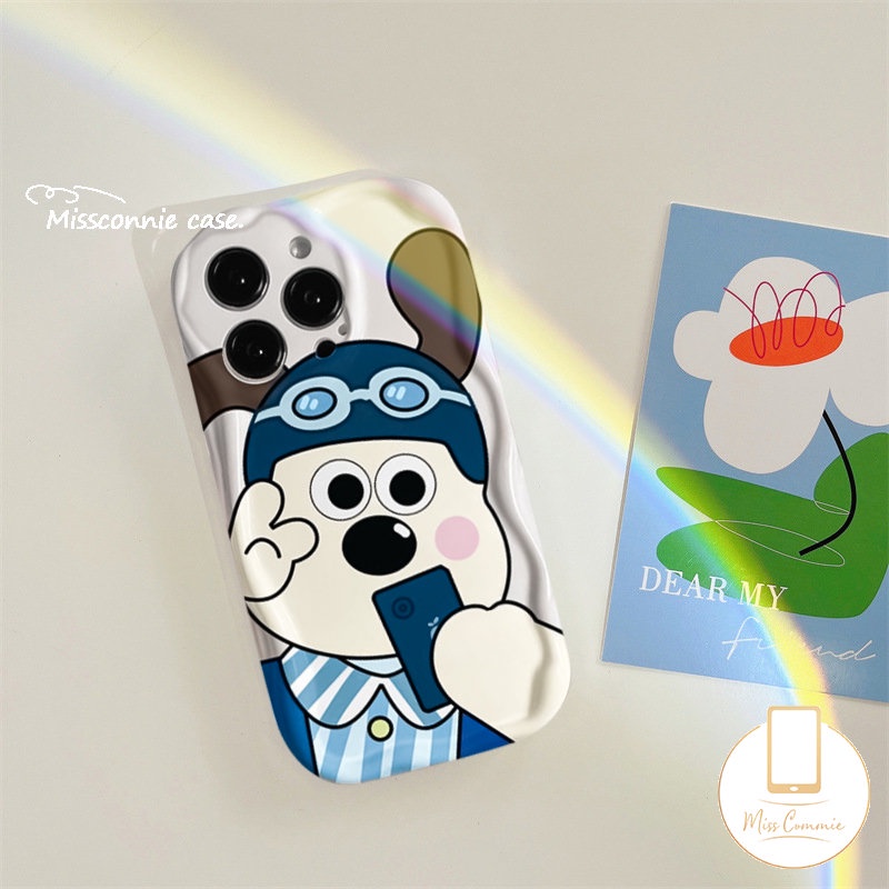 Puppy Lucu Imut Kartun Gromit Anjing Pasangan Case Untuk Realme C55 C15 C25s C25Y C33 C53 C21Y C21 C20 C17 C35 C25 5s 9i 5 7i 5i 6i C3 C30 C31 C11 C20A C12 3D Wavy Curved Edge Soft Case