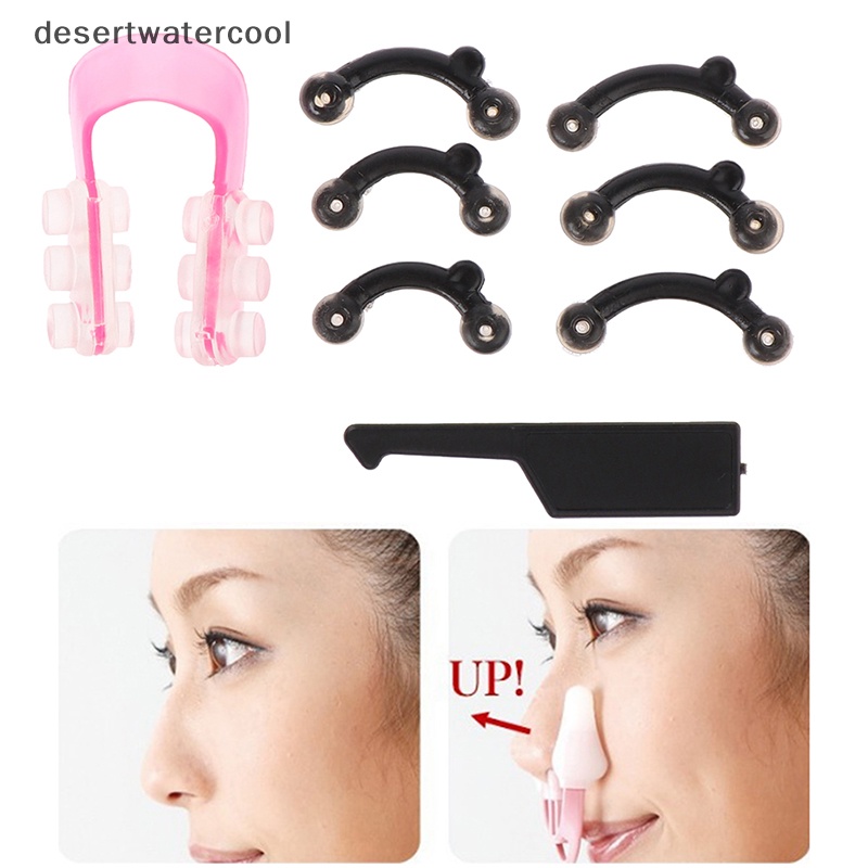 Deid 6PCS/Set 3ukuran Wanita Kecantikan Hidung Up Lifg Bridge Shaper Alat Pijat Tidak Sakit Martijn