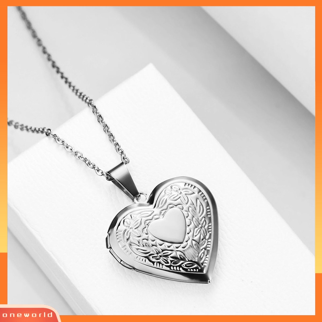 [ONE] Unisex Liontin Kalung Bunga Hati Liontin Perhiasan Electroplating Necklace Untuk Hari Kasih Sayang