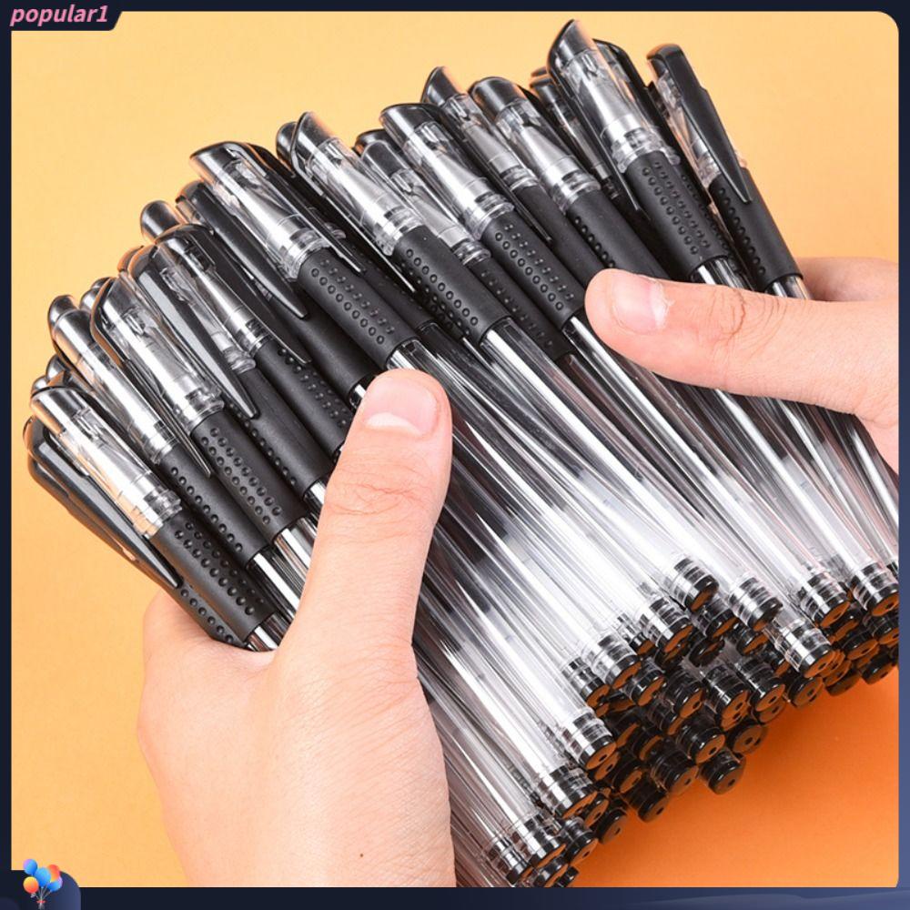 Populer Gel Pen Kreatif Alat Tulis Siswa Hitam/Biru/Merah Tinta 0.5mm Pena Netral