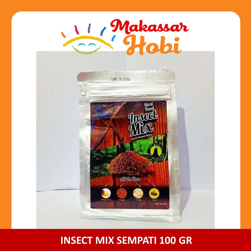 Insect Mix Bird Food 100gr Pakan Makanan Pur Voer Burung Murai Kacer