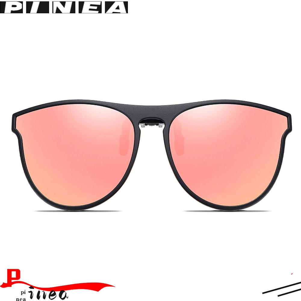 Nanas Clip-on Kacamata Hitam Sunglasses Perlindungan UV Mengemudi Kacamata Flip Up