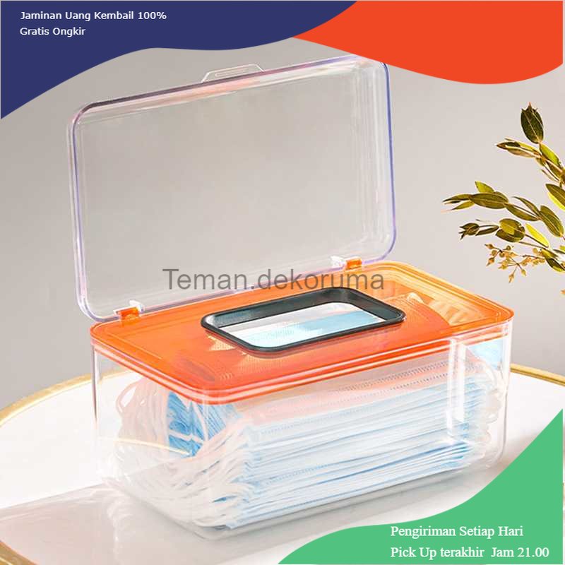 TD - DPR Kotak Tisu Tempat Masker Organizer Box with Lid and Spring Holder - TB23