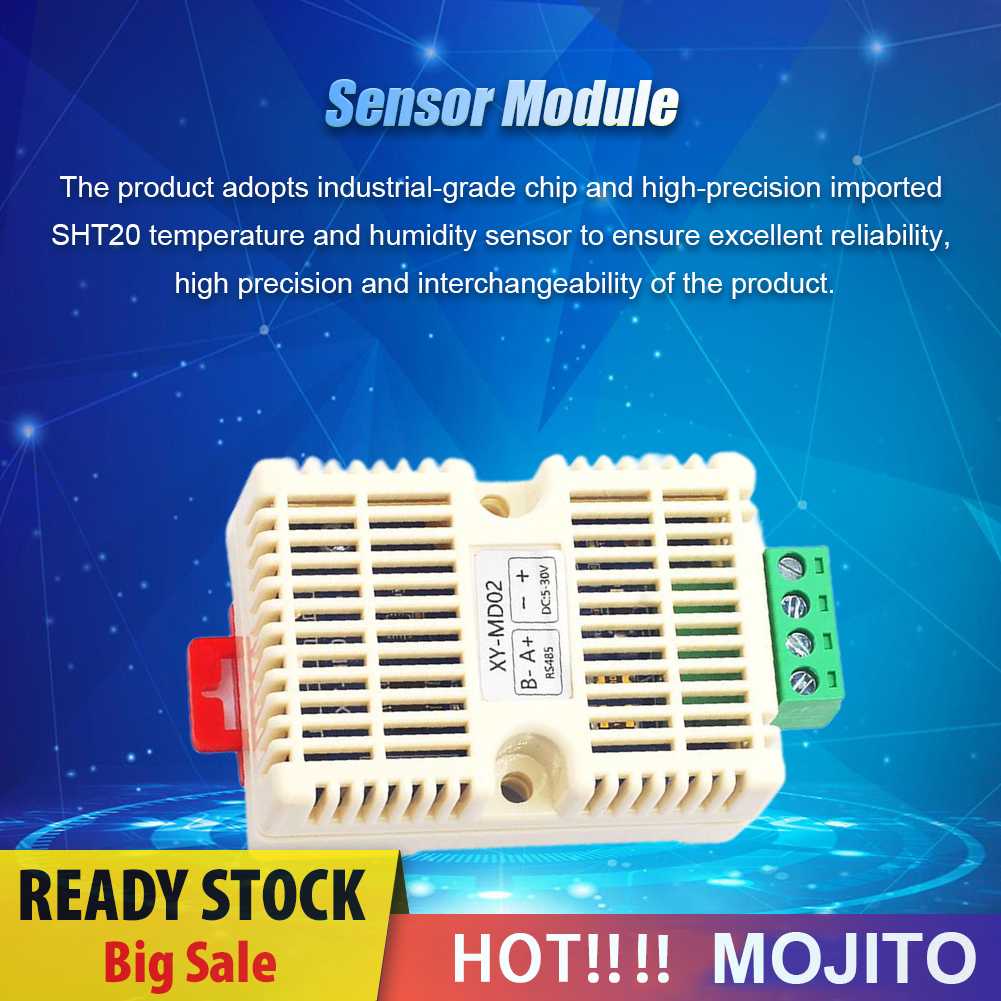 Xy-md02 Pemancar Suhu Dan Kelembaban SHT20 DC5-30V Sensor Module Modbus