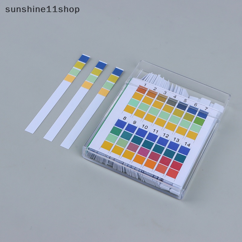 Sho 100Pcs Kertas Indikator Asam Alkali Universal 1-14 Strip Tes PH Untuk Air Kosmetik Akuarium N