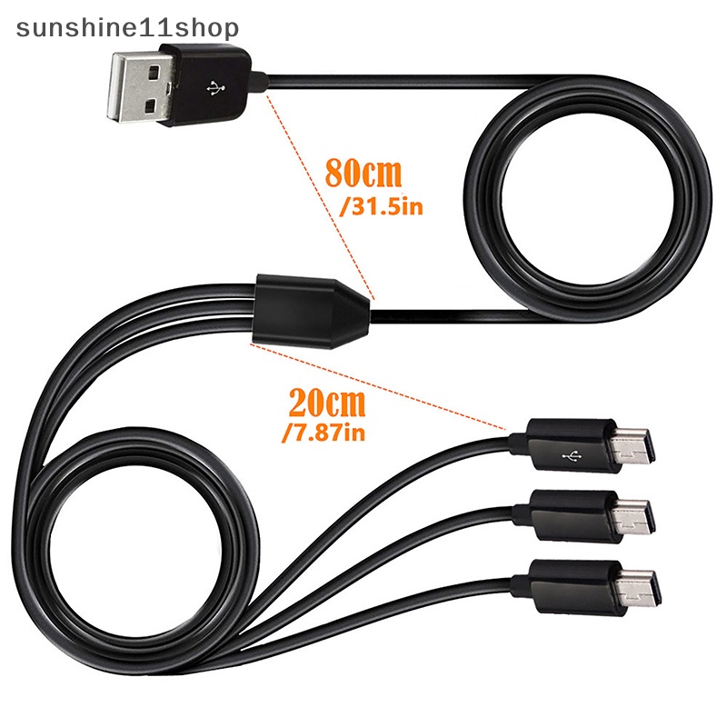 Sho 1M 3in1 Usb A Male 1sampai3 Usb 5Pin Kabel Data Charger Usb Mini Y Splitter N