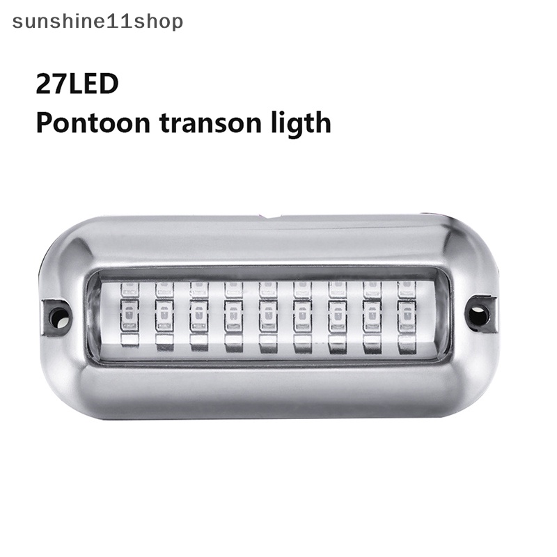 Sho Stainless Steel Tahan Air Lampu IP68 27LED 12V Transom Light Underwater Pontoon Kapal Laut Kapal Aksesoris N