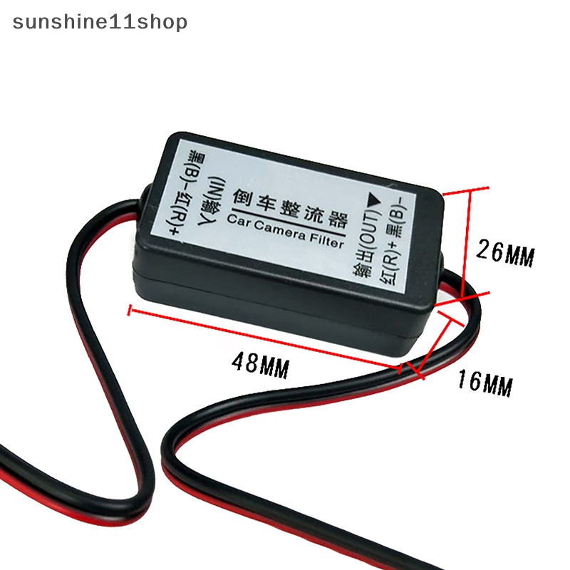 Sho 12V DC Power Relay Kapasitor Filter Rectifier Untuk Kamera Cadangan Spion Mobil Otomatis Hilangkan Konektor Interferensi N