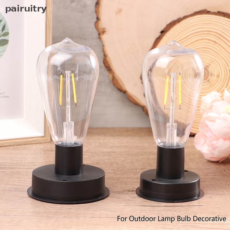 Prt 1pc Solar LED Tungsten Filament Bulb Lampu Pagar Untuk Outdoor Lamp Bulb PRT