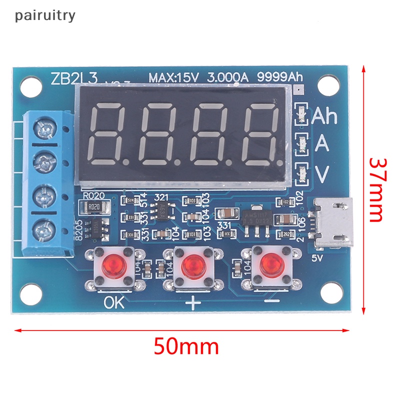 Prt ZB2L3 Capacity Tester Debit Beban Luar 1.2-12V Dengan Dua Resistor PRT