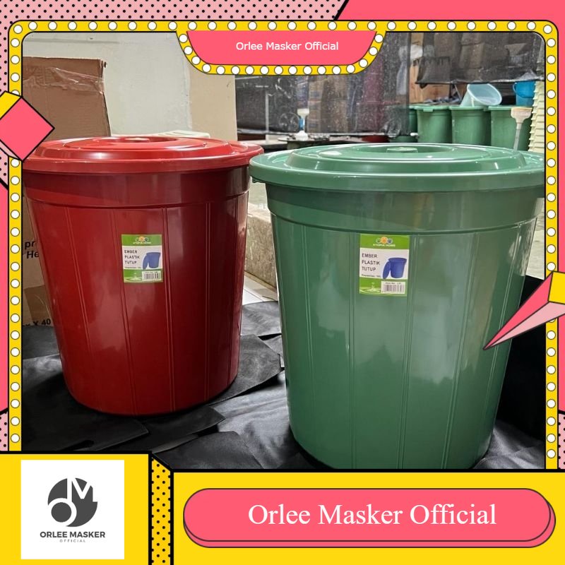 EMBER JUMBO TUTUP (BUKAN DAUR ULANG) ukuran 50L 60L 75L 90L Tebal Kuat Bahan Bagus