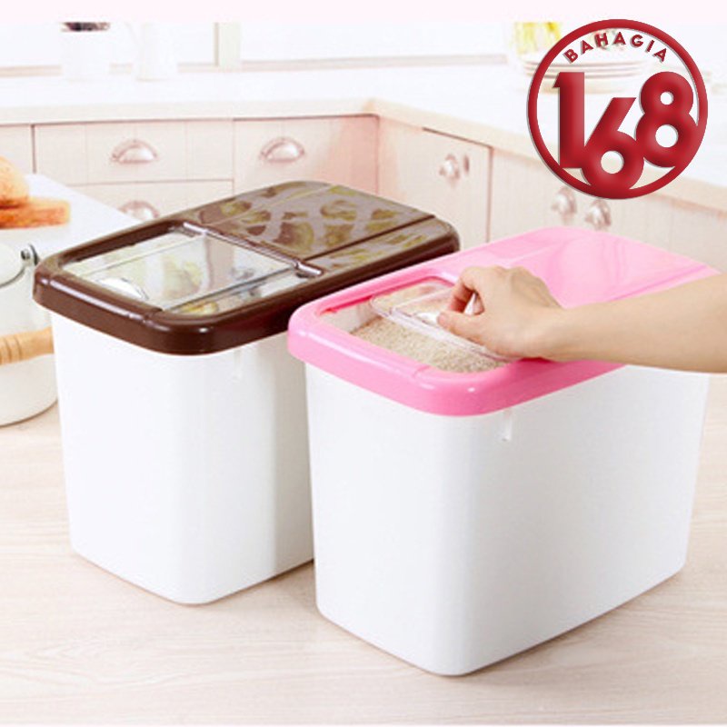 Tempat Beras Kacang 7.5kg / 10kg Rice Box Tempat Penyimpanan Makanan Rice Storage Organizer Besar Kotak Beras