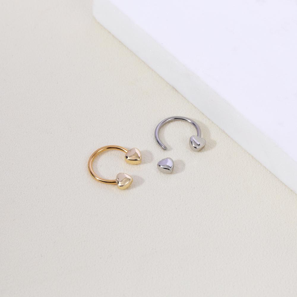 1pc 16G Stainless Steel Kupu-Kupu Tapal Kuda Septum Cincin Bintang Bulan Hidung Tindik Daith Helix Tindik Tulang Rawan Anting-Anting