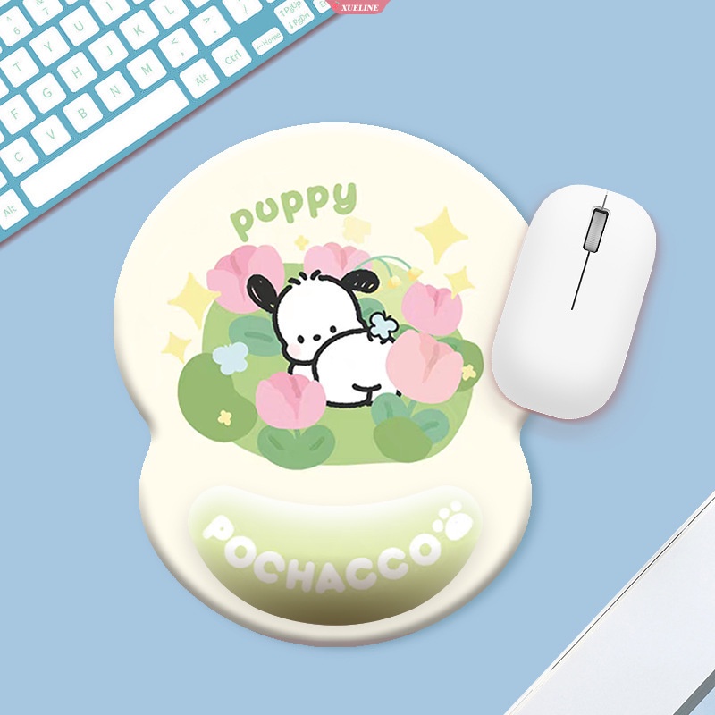 Kawaii Sanrioed Mouse Pad Kartun Lucu Kreativitas Pochacco 3D Silikon Pelindung Tangan Pergelangan Tangan Pad Hadiah Untuk Perempuan [ZXL]