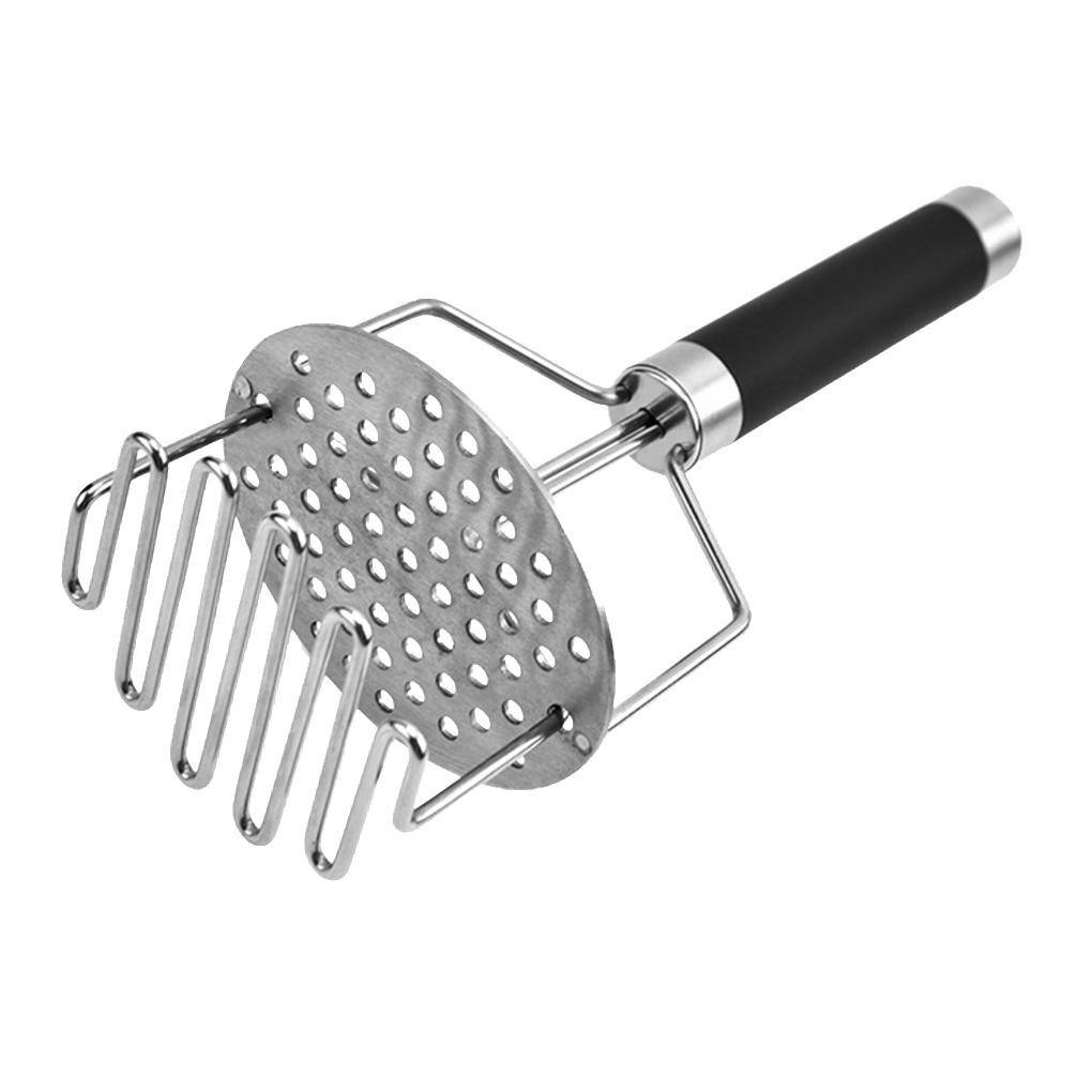 Stainless Steel Potato Masher Vegetable Presser Press Grinder Handle Alat Tumbuk Dapur Restoran Bakery Perlengkapan Chef