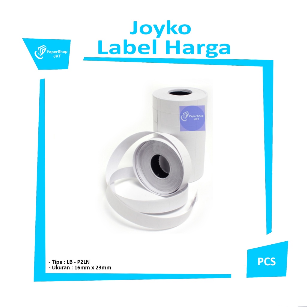 

JOYKO - Label Harga 2 Baris LB-P2LN Merah PerSlop isi 10Roll