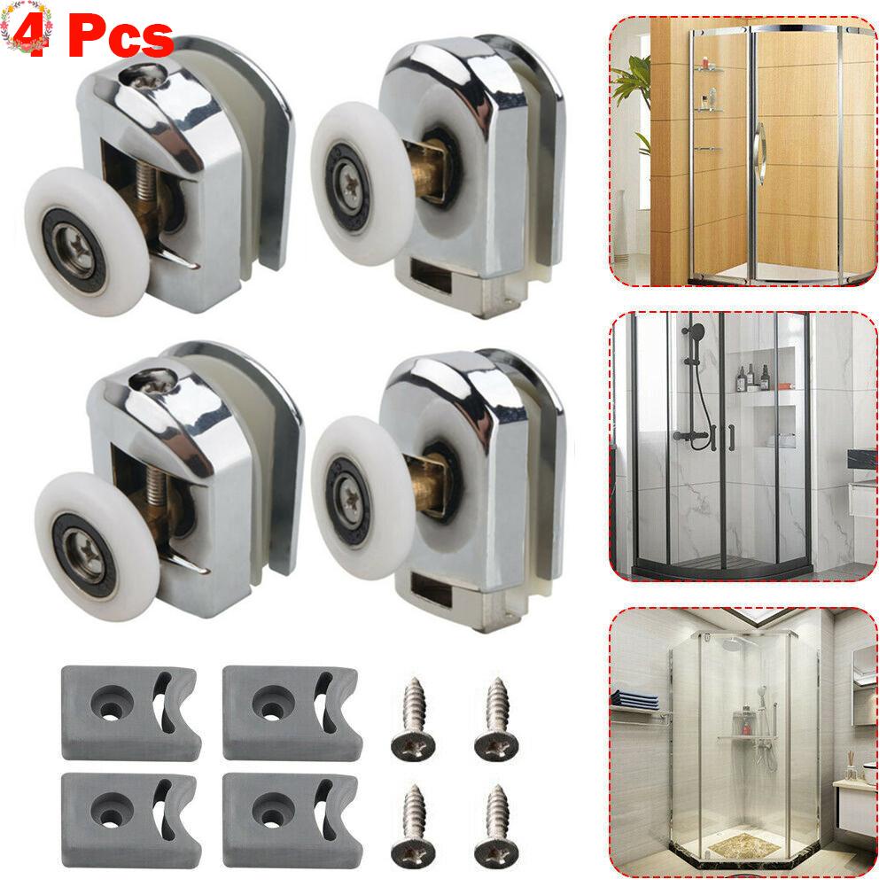 4pcs /set Paduan Seng Single Shower Door Rollers Runners Wheels 25mm Roda Rumah