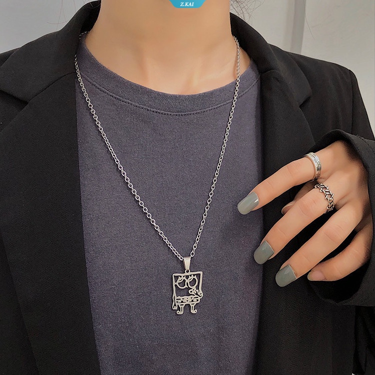 Kawaii Spongebobed Patrick Star Kartun Lucu Alloy Puzzle Kalung Hip Hop Liontin Anime Mainan Mewah Untuk Hadiah Ulang Tahun Anak Perempuan [ZK]