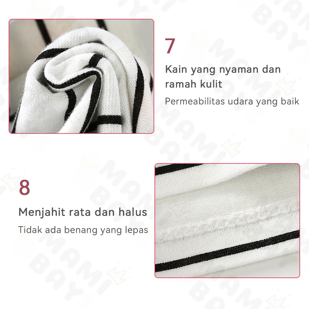 Mamibayi kaos bayi lucu baju tidur anak bayi piyama lengan pendek lembut pajamas anak import untuk 1-3tahun