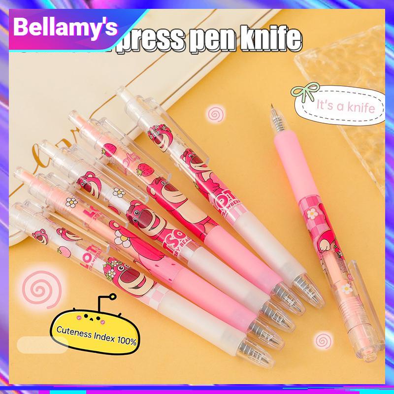 

COD ❤️ Pemotong Kertas Pena yang Dapat Ditarik Beruang Stroberi Pemotong Seni Kartun Pemotong Portabel Lucu-Bellamy's