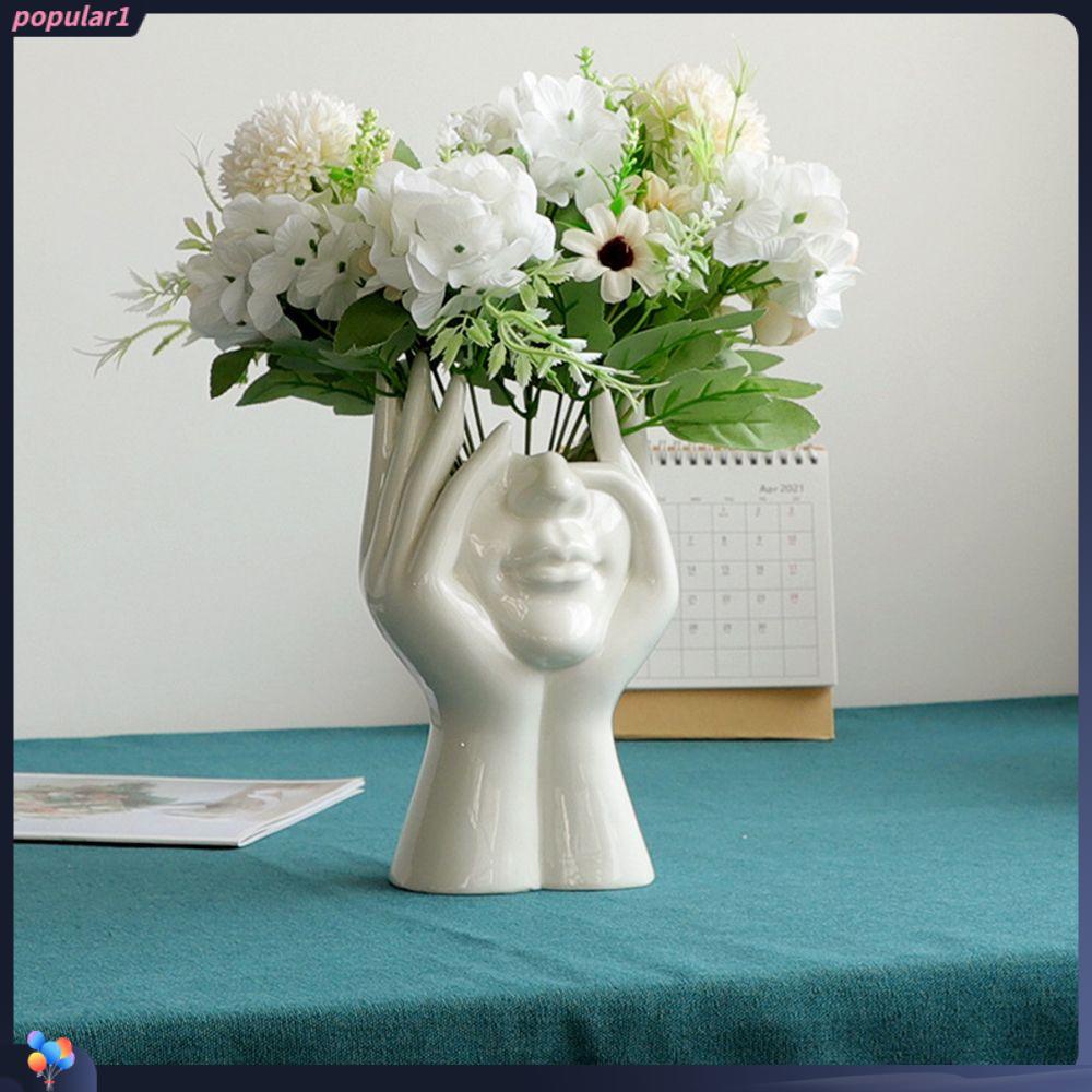 Populer Ornamen Vas Wajah Sederhana Dekorasi Rumah Nordic Style Ceramic Vase