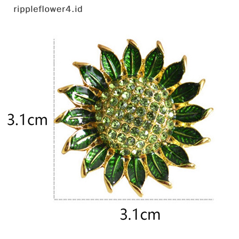{rippleflower4.id} Bros Bunga Matahari Fashion Untuk Wanita Syal Pakaian Mantel Aksesoris Perhiasan Pesta~