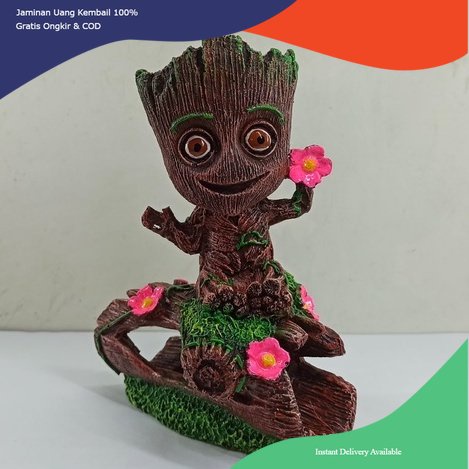 Dekorasi aquarium baby groot, hiasan aquarium baby groot, baby groot, baby groot aquarium, panjangan