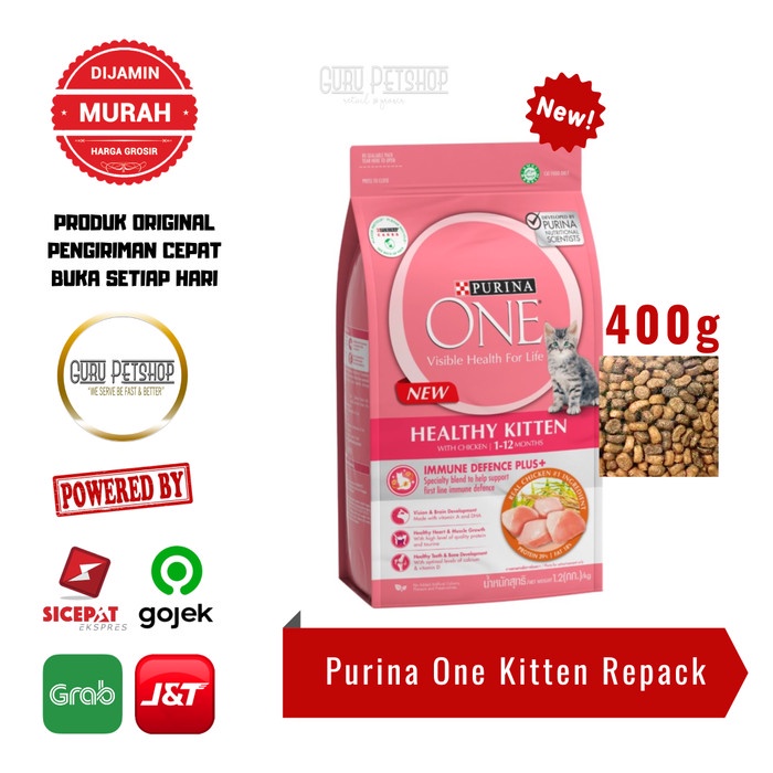 Purina ONE Healthy Kitten Chicken 400gr Makanan Kering Anak Kucing