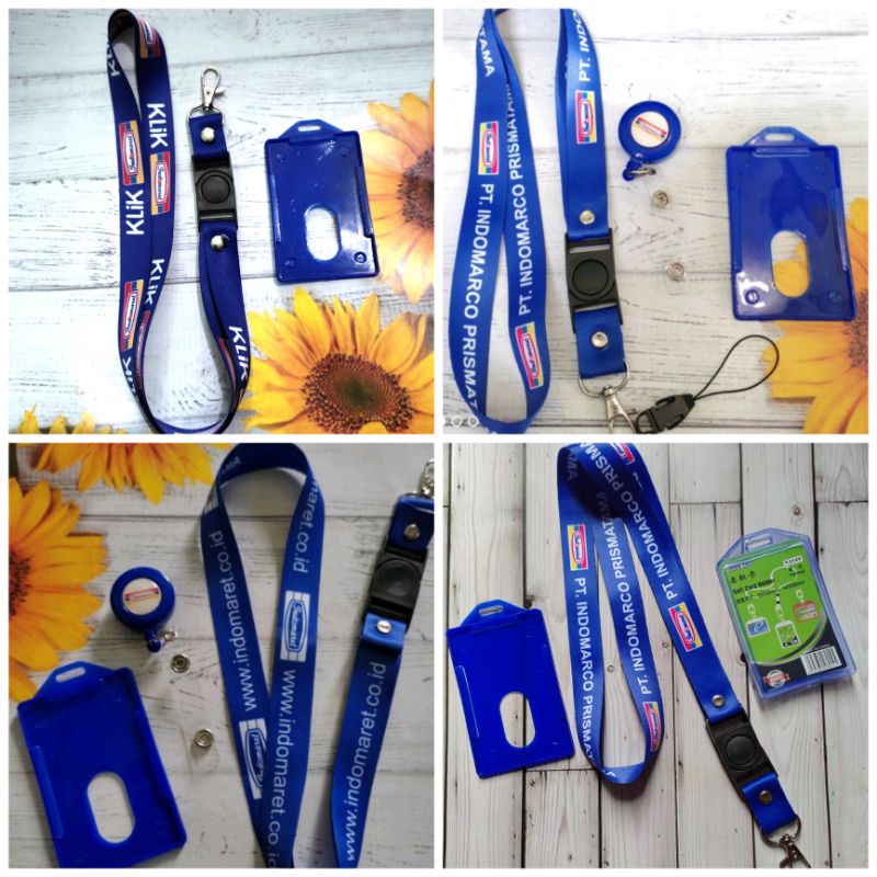 

Lanyard Klik Indomaret tali id card Klik indomaret Indomarco satuan ecer grosir