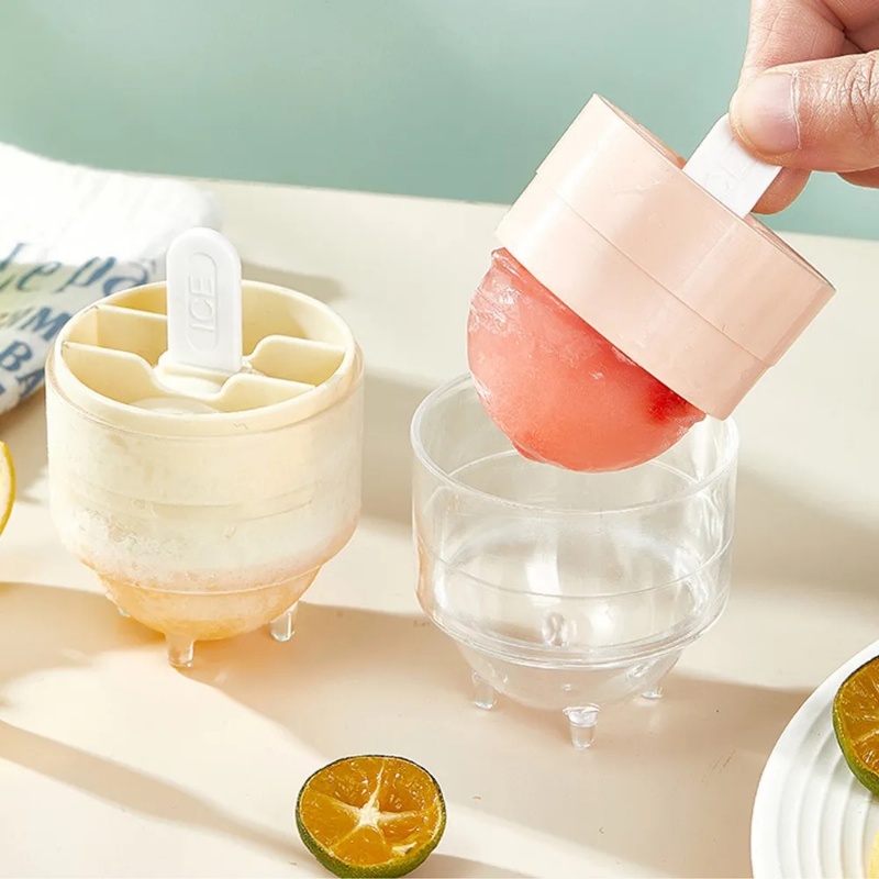 Cetakan Ice Cream Pops DIY/Lollipop Ice Ball Maker/Plastik Bayi Buah Goyang Alat Aksesoris Dapur Rumah