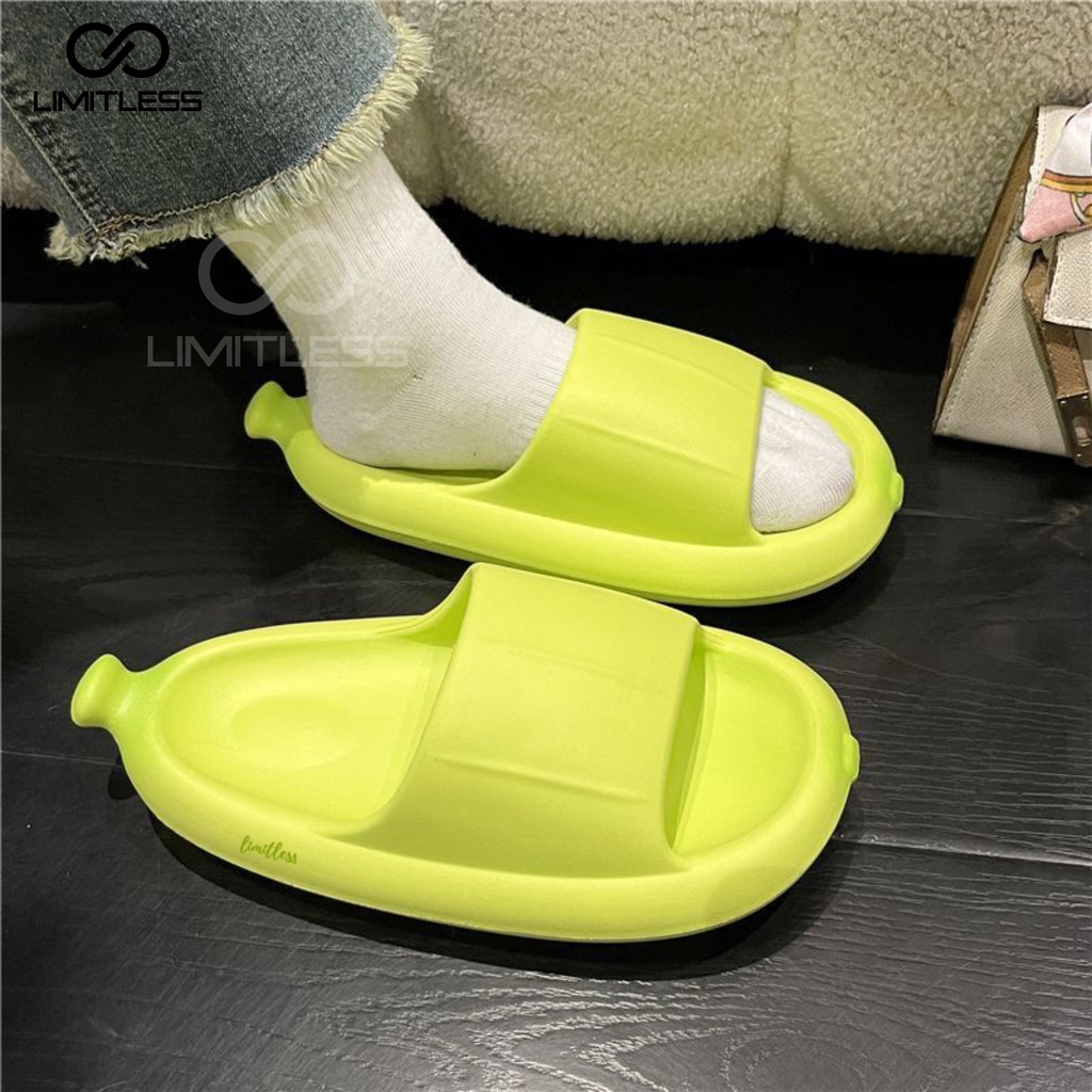 Sandal Banana Dewasa Lucu Korean Style Sendal Pisang Wanita Terbaru 2023 Sandal Selop Wanita Pisang Empuk Slip On