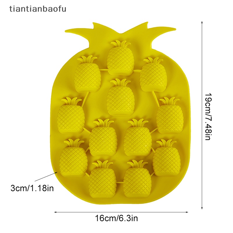 [tiantianbaofu] Diy Pineapple Ice Cube Ball Mold Tray Silikon Sphere Mold Bar Whiskey Cocktails Boutique