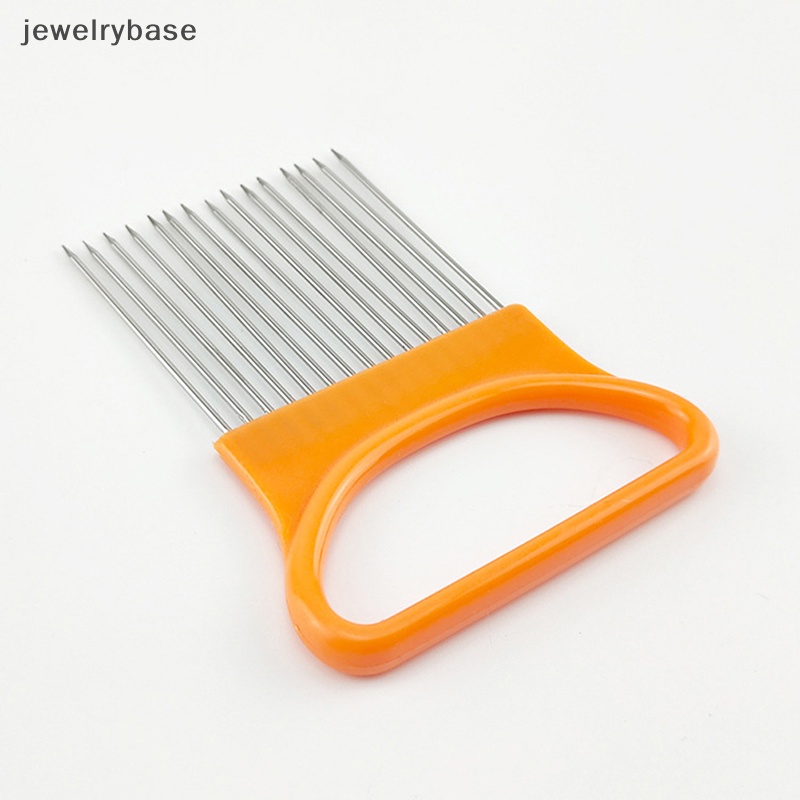 [jewelrybase] Stainless Steel Garpu Bawang Sayur Buah Slicer Pemotong Tomat Butik