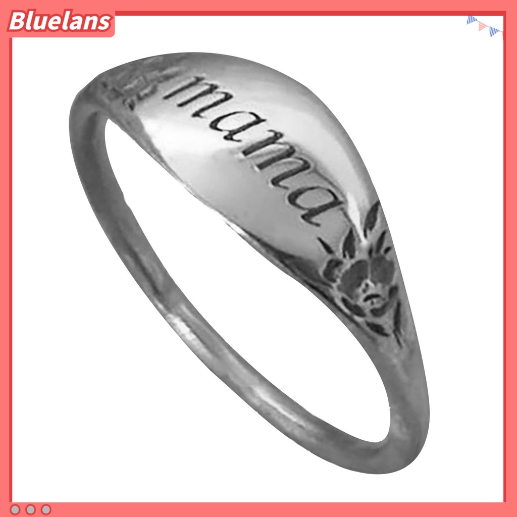 [BLS] Wanita Mama Cincin Ukir Hadiah Perhiasan Ulang Tahun Anniversary Keluarga
