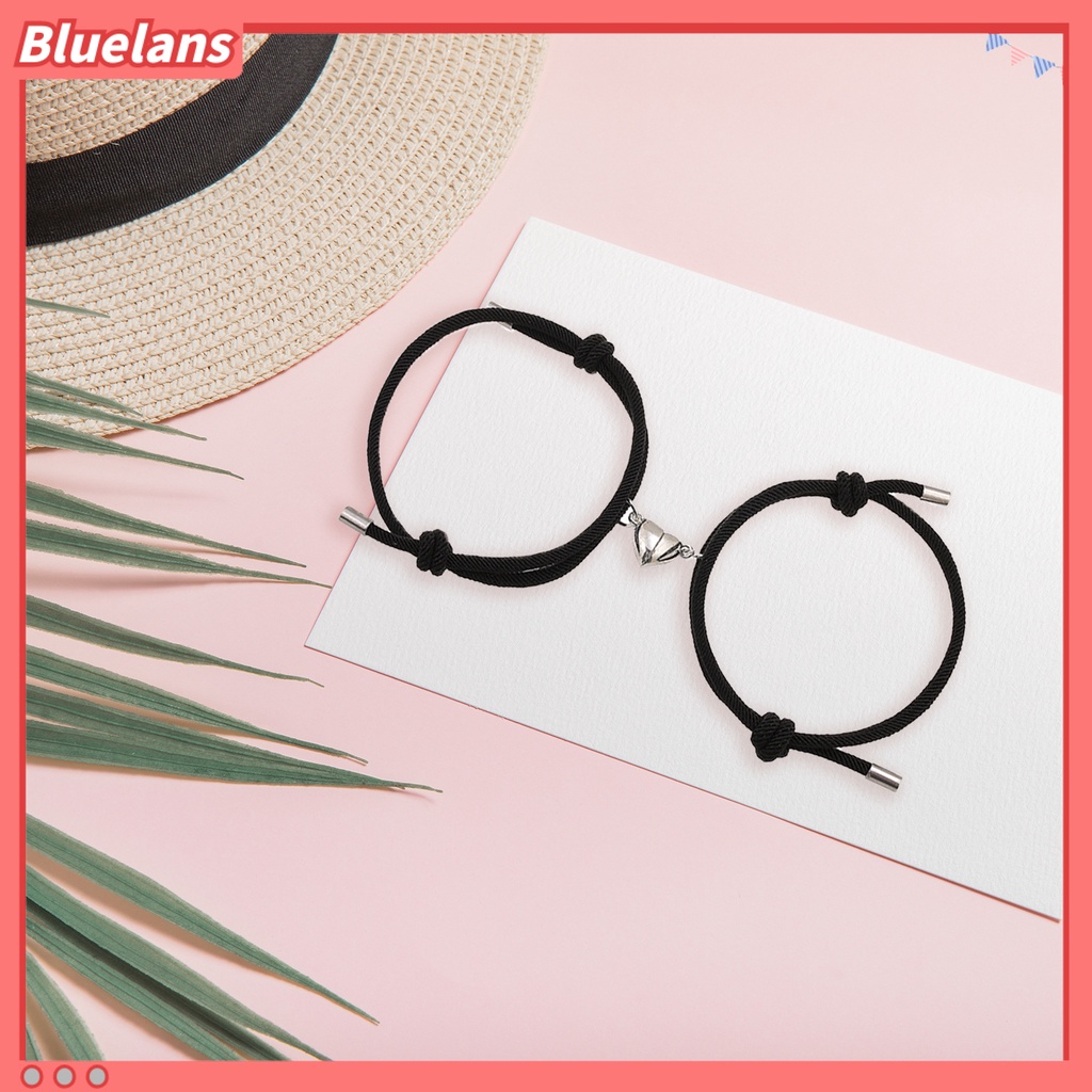 [BLS] 2pcs Gelang Cantik ic Adsorpsi Alloy Elegan Panjang Adjustable Fashion Bracelet Untuk Pacaran