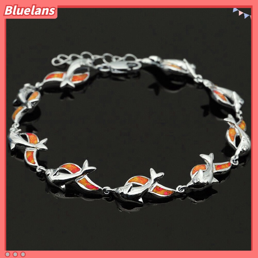 [BLS] Gelang Dolphin Charm Perhiasan Hadiah Alloy Wanita Fashion Dolphin Rantai Bracelet Untuk Pesta Perjamuan